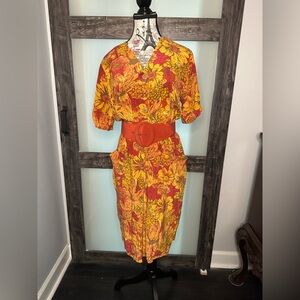 90s country dress 90s green floral puff sleeve Milkmaid Country maxi dress  Mellina Vintage